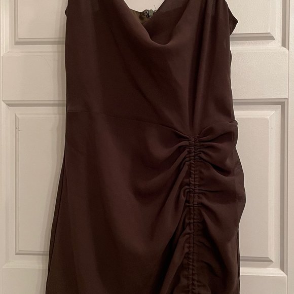 MORE TO COME - Mileva Ruched Mini Dress | Army Green | Size: XXS | NWT - Picture 6 of 9